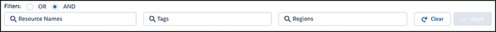 The roster resource console filters.